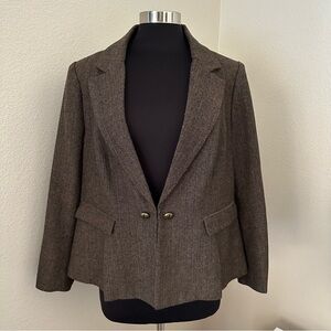 Modcloth Brown Herringbone Blazer